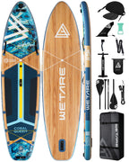 11'6"x35" Inflatable Paddle Board, 450lbs Extra Wide Stand Up Sup Board for Adults, Blow Up Paddleboard Kayak Non-Slip Stable Deck Boat for Yoga Fishing Surf