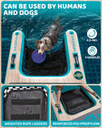 Dog Ramp for Boat, Dog Floats for Pool,Safe Entry and Exit w/High Load Bearing Capacity, Anti Slip and Puncture Resistant, Suitable for Large, Medium, Small Dogs, Without Harming Their Paws