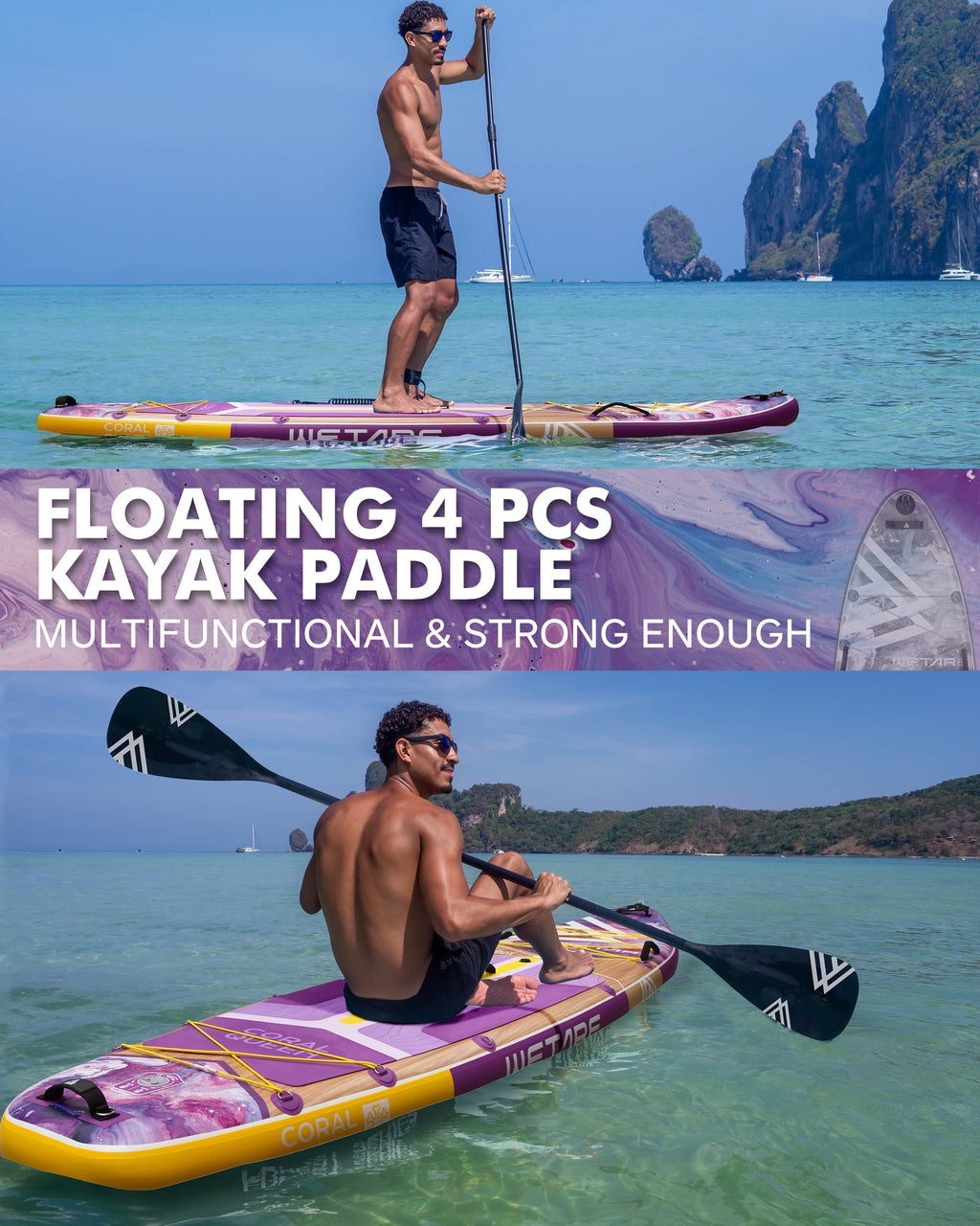 11'6"x35" Inflatable Paddle Board, 450lbs Extra Wide Stand Up Sup Board for Adults, Blow Up Paddleboard Kayak Non-Slip Stable Deck Boat for Yoga Fishing Surf